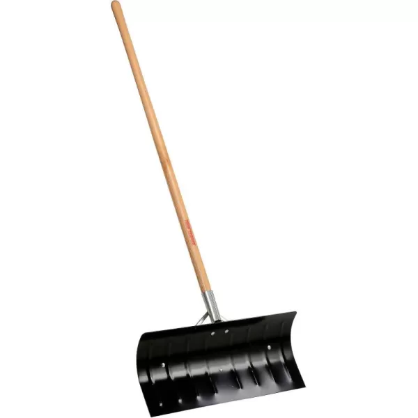 imageTrue Temper 1603500 Poly Snow Pusher 24Inch Multi24Inch Steel Blade  Hardwood Handle