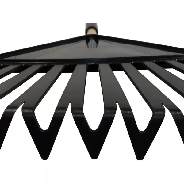 imageTrue Temper 20201001 Steel Tine Leaf Rake with HardwoodSteel Handle 22 Tines Black30 in Clog Free Leaf Rake