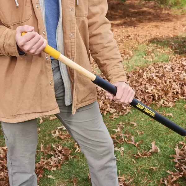 imageTrue Temper 20201001 Steel Tine Leaf Rake with HardwoodSteel Handle 22 Tines Black30 in Clog Free Leaf Rake