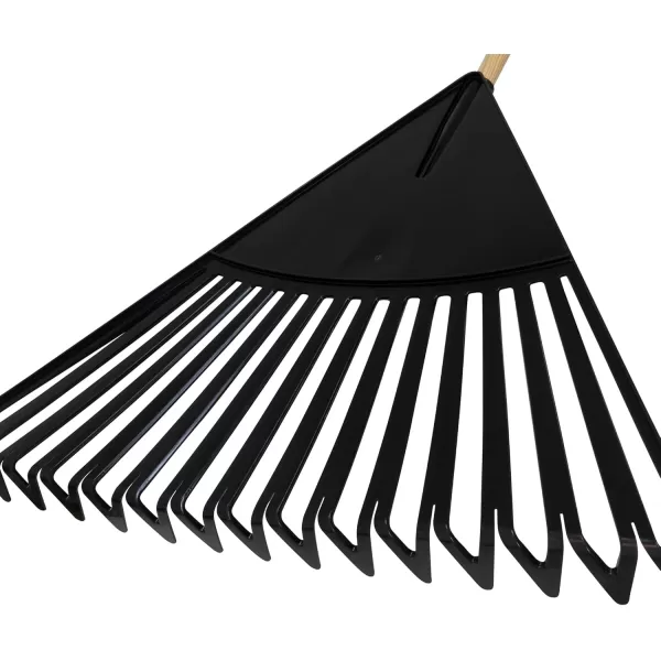 imageTrue Temper 20201001 Steel Tine Leaf Rake with HardwoodSteel Handle 22 Tines Black30 in Clog Free Leaf Rake