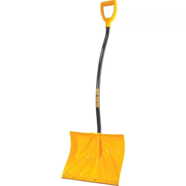 imageTrue Temper 1603400 Poly Snow ShovelPusher with Ergonomic DGrip Steel Handle 18 InchPoly Snow Shovel