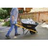 imageTrue Temper R6STFFEC 6 Cu Ft Steel Tray Wheelbarrow with Never Flat Tire ampamp Steel Handles BlackCART