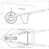 imageTrue Temper R6STFFEC 6 Cu Ft Steel Tray Wheelbarrow with Never Flat Tire ampamp Steel Handles BlackCART