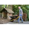 imageTrue Temper R6STFFEC 6 Cu Ft Steel Tray Wheelbarrow with Never Flat Tire ampamp Steel Handles BlackCART