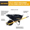 imageTrue Temper R6STFFEC 6 Cu Ft Steel Tray Wheelbarrow with Never Flat Tire ampamp Steel Handles BlackCART
