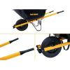 imageTrue Temper R6STFFEC 6 Cu Ft Steel Tray Wheelbarrow with Never Flat Tire ampamp Steel Handles BlackCART