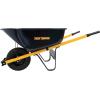 imageTrue Temper R6STFFEC 6 Cu Ft Steel Tray Wheelbarrow with Never Flat Tire ampamp Steel Handles BlackCART