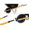 imageTrue Temper R6STFFEC 6 Cu Ft Steel Tray Wheelbarrow with Never Flat Tire ampamp Steel Handles BlackCART