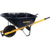 imageTrue Temper R6STFFEC 6 Cu Ft Steel Tray Wheelbarrow with Never Flat Tire ampamp Steel Handles BlackCART