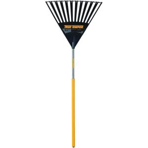 imageTrue Temper 2914912 Clog Free Poly Leaf Rake with 48 in Hardwood Handle with Cushion Grip 24 Inch