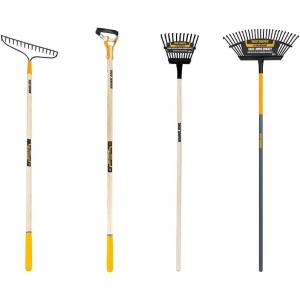 imageSeasonal CleanUp Bundle Bow Floral and Large Leaf Rakes and Action Hoe