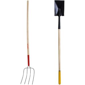 imageTrue Temper Garden PrepDigging Bundle Manure Fork ampamp Garden Spade Shovel