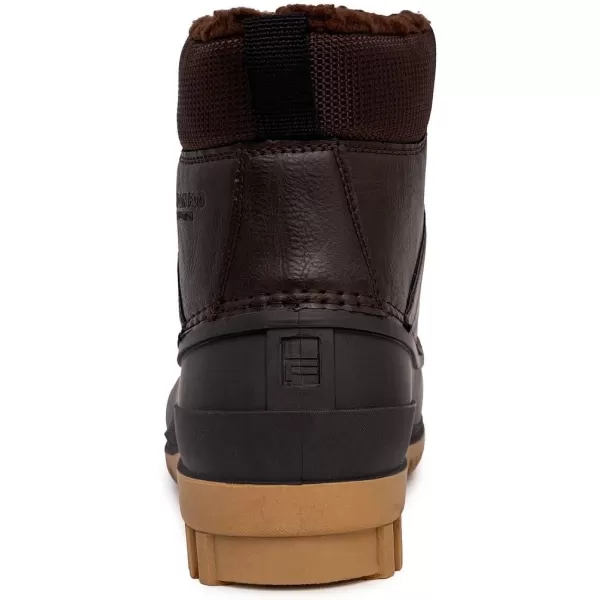 imageLONDON FOG Aspen Winter Boots for Men Waterproof Snow  Insulated Duck Mens Snow Boots or Rain Boots Black Tan or Brown Size 7 to 15 Medium and Extra Wide WidthsBrown Smooth