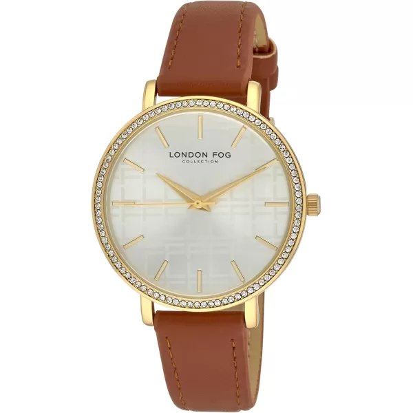 imageLondon Fog Womens Round Face 33mm Piccadilly Pink Strap Watch LF001Blue