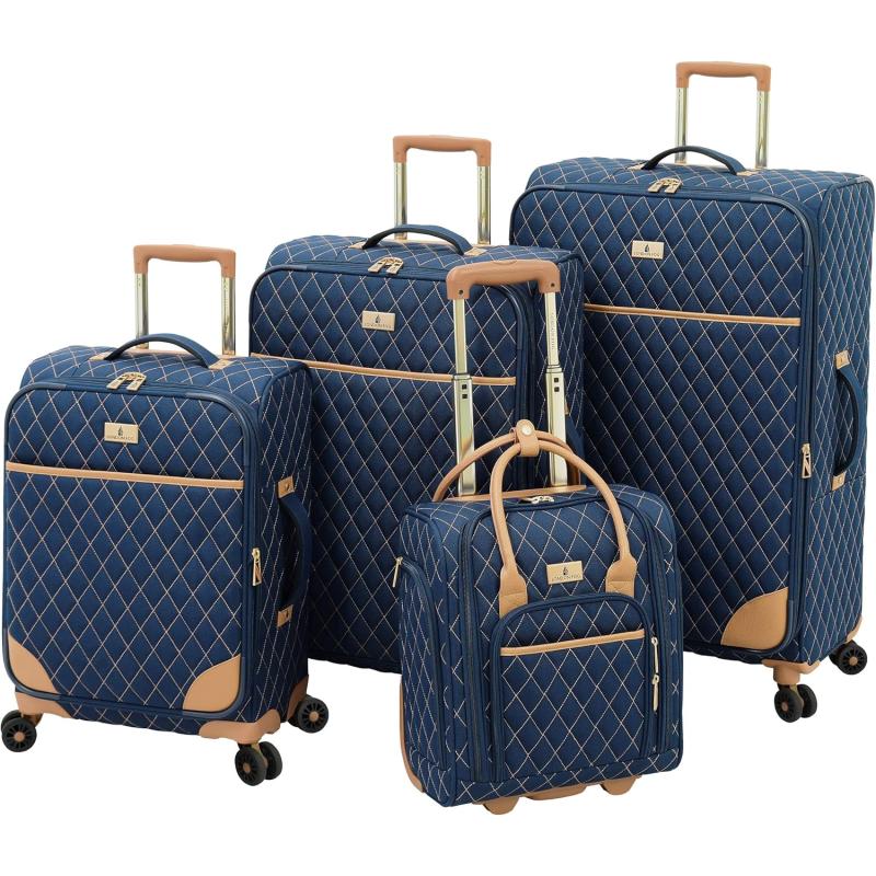 imageLONDON FOG Queensbury With Lightweight Expandable Telescoping Handles Navy 4 PieceNavy