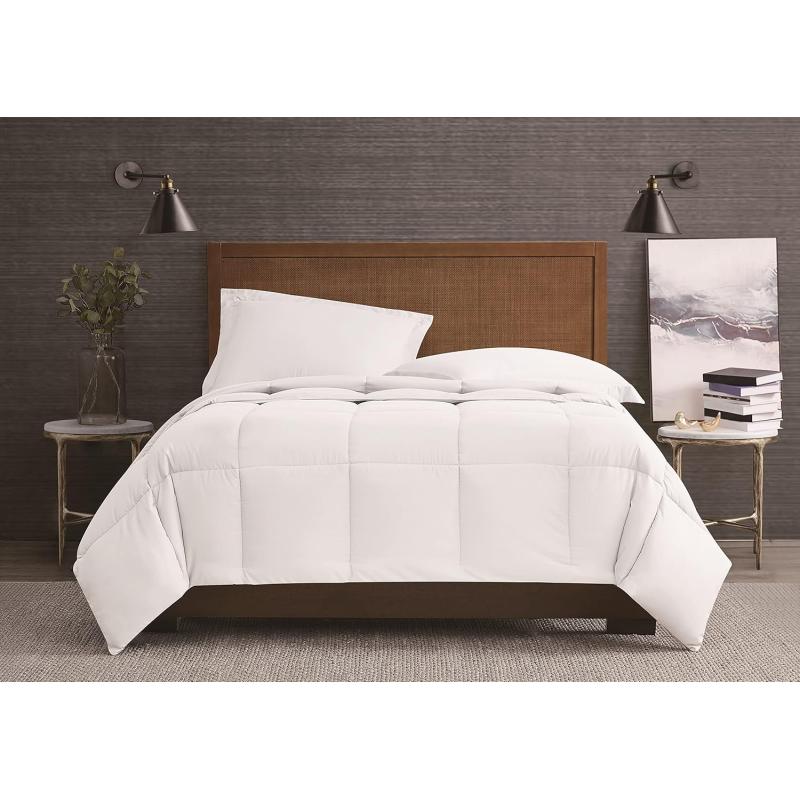 imageLondon Fog  Garment Wash Solid FullQueen 3 Piece Quilt and Sham Set  Soft Microfiber Fabric  White