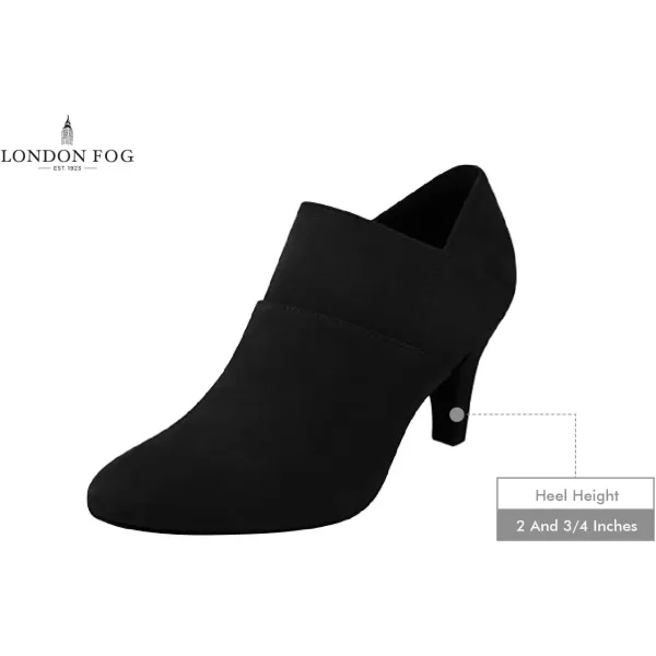 imageLONDON FOG Womens Bobbie Heel Ankle BootiesBlack