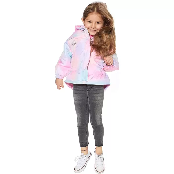 imageLONDON FOG Girls Midweight Fleece Lined JacketPink Flower Heart