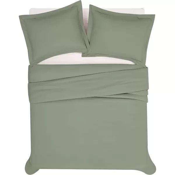 imageLondon Fog Garment Washed Solid Quilt Set Grey Microfiber 3Piece FullQueen Quilt Set Solid Themed Adult and Teen OekoTEX CertifiedGreen