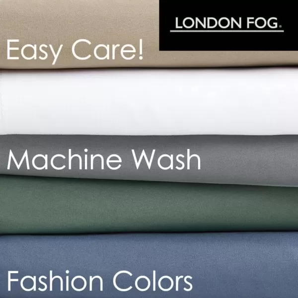 imageLondon Fog Garment Washed Solid Quilt Set Grey Microfiber 3Piece FullQueen Quilt Set Solid Themed Adult and Teen OekoTEX CertifiedGreen