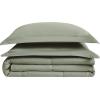 imageLondon Fog Garment Washed Solid Comforter Set Khaki Microfiber 2Piece Twin XL Comforter Set Solid Themed Adult and Teen OekoTEX CertifiedGreen