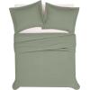 imageLondon Fog Garment Washed Solid Comforter Set Khaki Microfiber 2Piece Twin XL Comforter Set Solid Themed Adult and Teen OekoTEX CertifiedGreen
