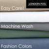 imageLondon Fog Garment Washed Solid Comforter Set Khaki Microfiber 2Piece Twin XL Comforter Set Solid Themed Adult and Teen OekoTEX CertifiedGreen