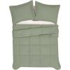 imageLondon Fog Garment Washed Solid Comforter Set Khaki Microfiber 2Piece Twin XL Comforter Set Solid Themed Adult and Teen OekoTEX CertifiedGreen