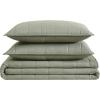 imageLondon Fog Garment Washed Solid Comforter Set Khaki Microfiber 2Piece Twin XL Comforter Set Solid Themed Adult and Teen OekoTEX CertifiedGreen