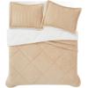imageLondon Fog Corduroy Green Twin Blanket Textured Solid Color Adult Bedding OekoTEX CertifiedTan