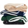 imageLondon Fog Corduroy Green Twin Blanket Textured Solid Color Adult Bedding OekoTEX CertifiedTan