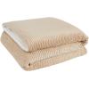 imageLondon Fog Corduroy Green Twin Blanket Textured Solid Color Adult Bedding OekoTEX CertifiedTan