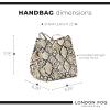 imageLONDON FOG COCO Shoulder Bag for Women Vegan Leather Handbags