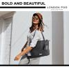 imageLONDON FOG FLORIANA Satchel for Women Vegan Leather Shoulder Bag with ID Wallet