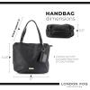 imageLONDON FOG FLORIANA Satchel for Women Vegan Leather Shoulder Bag with ID Wallet