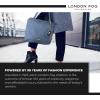 imageLONDON FOG FLORIANA Satchel for Women Vegan Leather Shoulder Bag with ID Wallet
