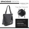 imageLONDON FOG FLORIANA Satchel for Women Vegan Leather Shoulder Bag with ID Wallet