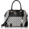 imageLondon Fog Camilla Triple Satchel WhiteBlack Logo