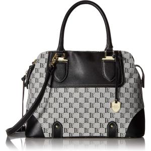 imageLondon Fog Camilla Triple Satchel WhiteBlack Logo