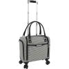 imageLondon Fog Oxford III 8Wheel Under Seat Bag BlackWhite CarryOn 15InchBlackWhite