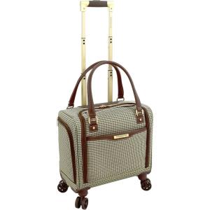 imageLondon Fog Oxford III 8Wheel Under Seat Bag BlackWhite CarryOn 15InchOlive