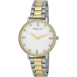 imageLondon Fog Womens Round Face 36mm Windsor Bracelet Watch LF002Two Tone