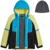 imageLONDON FOG Boys Heavyweight Hooded Puffer Jacket with SherpaLined Hood ampamp Fleece BeanieLime
