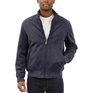 imageLONDON FOG Mens Faux Suede BomberNavy