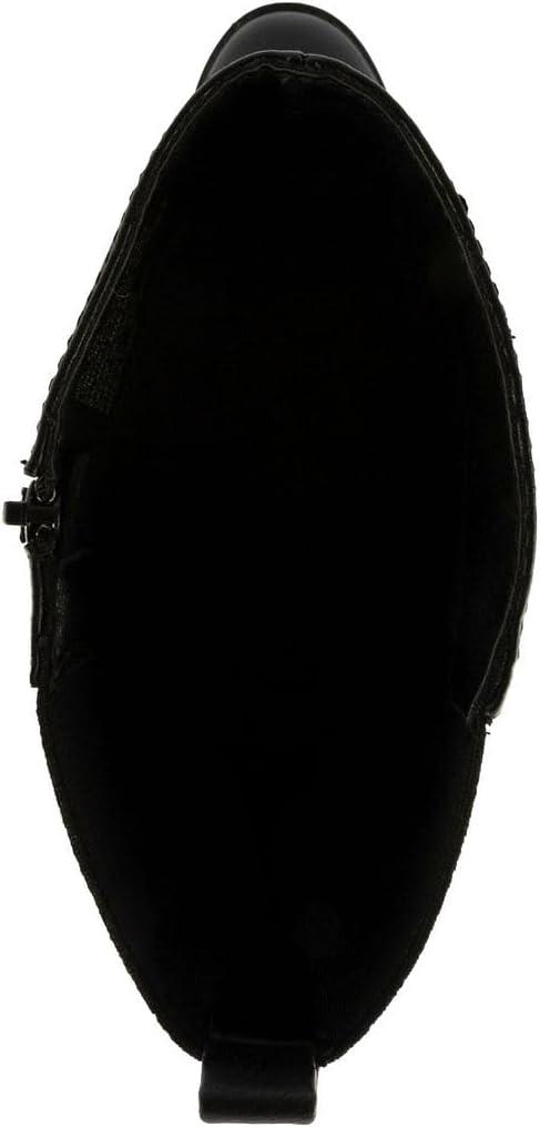 imageLONDON FOG Girls Brooke Knee High Fashion Boot Zip Up Boot With Fashion BuckleBlack