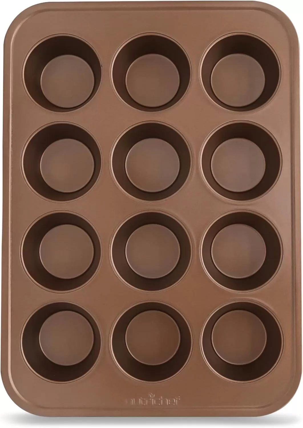 imageNutriChef 12cup Golden Oven Muffin Pan NonStick Coated Layer Surface Even Heating Muffin Tray for Muffins Cupcakes Pastries ampamp Mini Pies Used for Model Number NCBK6TR7 and NCBK6TR75nonstick muffin pan  gold