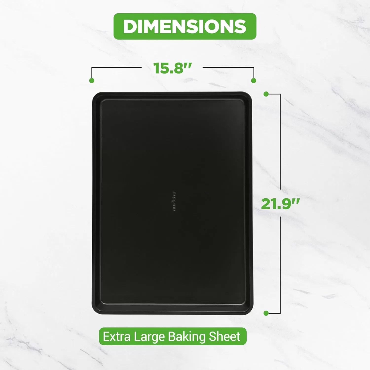 imageNutriChef 2Piece XL Mega Cookie Sheet Baking Pans Set  22quot x 16quot Extra Large Nonstick Carbon Steel Oven Baking Tray Pans Stackable Bakeware Black  NCLGBP16Black