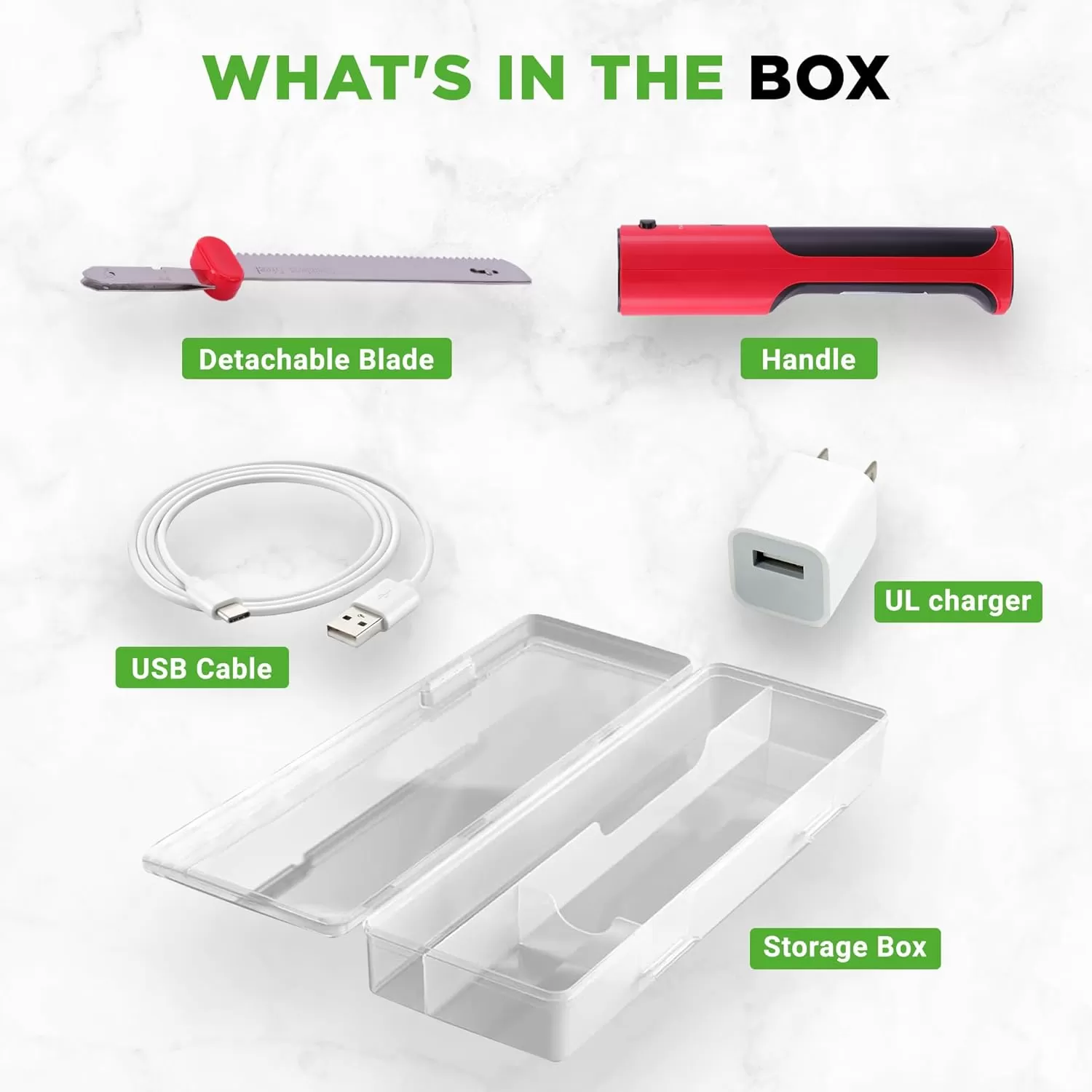 imageNutriChef Cordless Electric Knife  Easy to Use Constant ONOFF Safety Function Button  Carve Turkey Meats Poultry Bread Cheese ampamp More  Lightweight with Contoured Grip Handle  White ampamp GreyRed