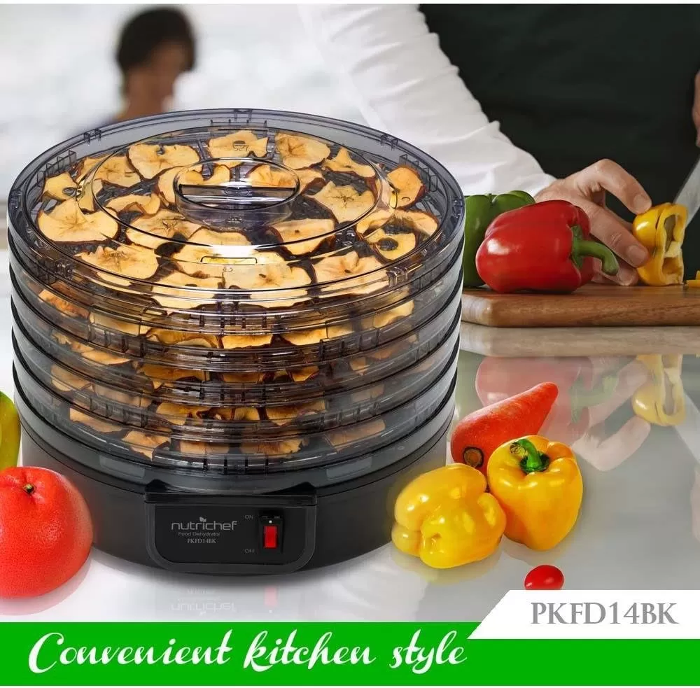 imageNutriChef Food Dehydrator Machine  Professional Electric MultiTier Food Preserver Meat or Beef Jerky Maker Fruit ampamp Vegetable Dryer with 5 Stackable Trays