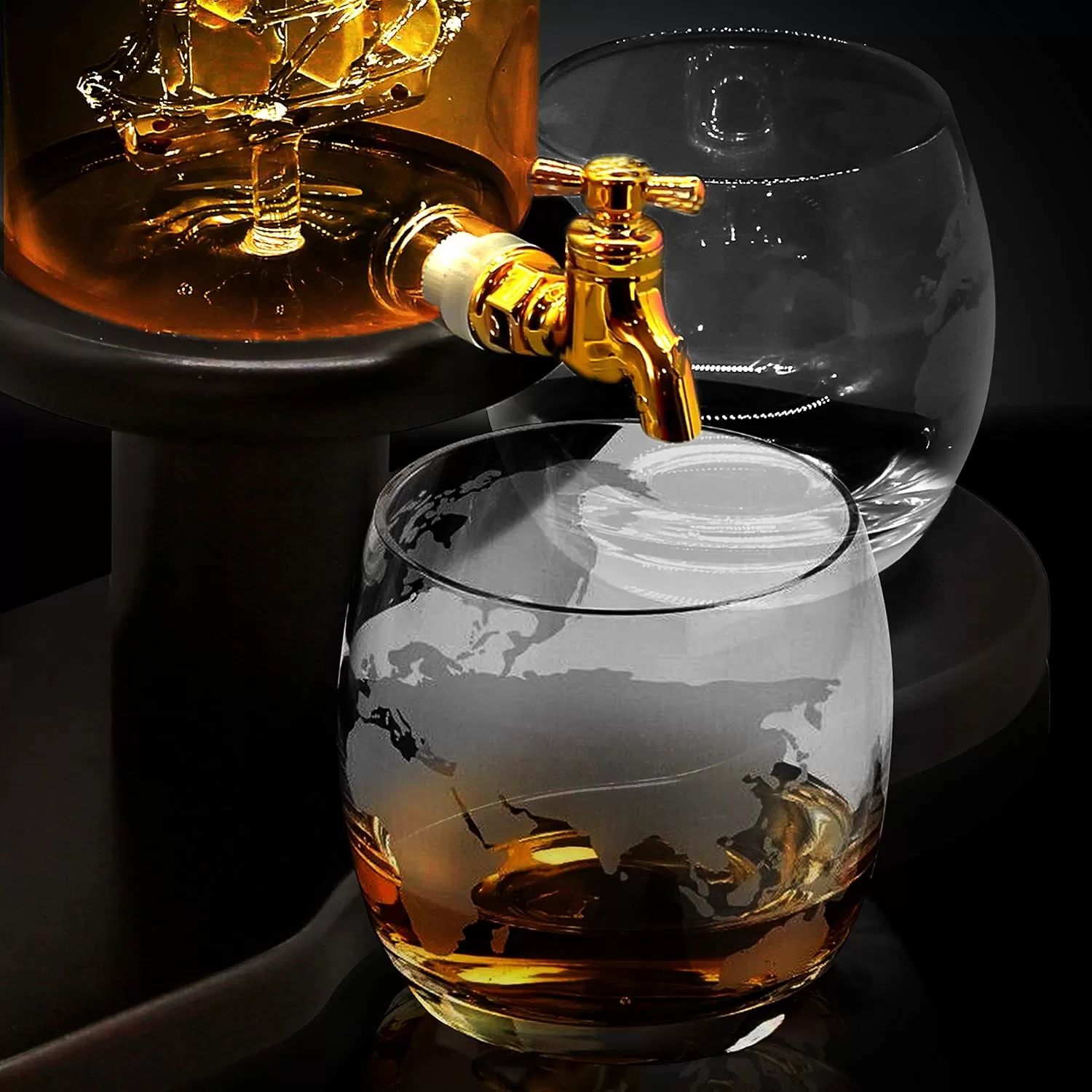 imageNutriChef Home Bar Wine Aerator Set with Whiskey Glasses Elegant Decanter Design One size Assorted